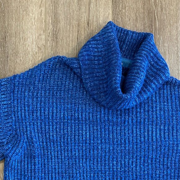 Free People Eleven Tunic Sweater Chunky Side Slit Turtleneck Size Medium - Picture 6 of 8